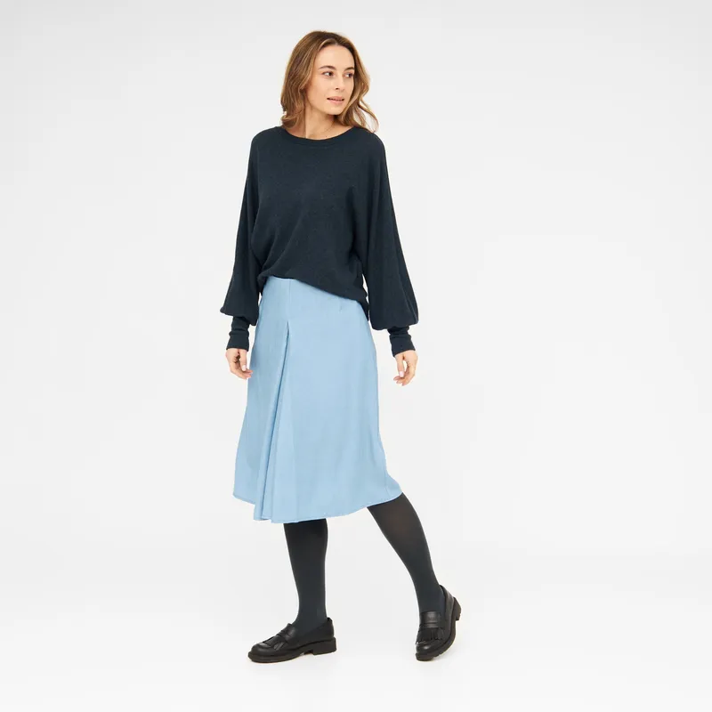 WiDDA WiDDA Damen vegan Skirt Pleat Blue, Blau, – Produktbild 1 von 2