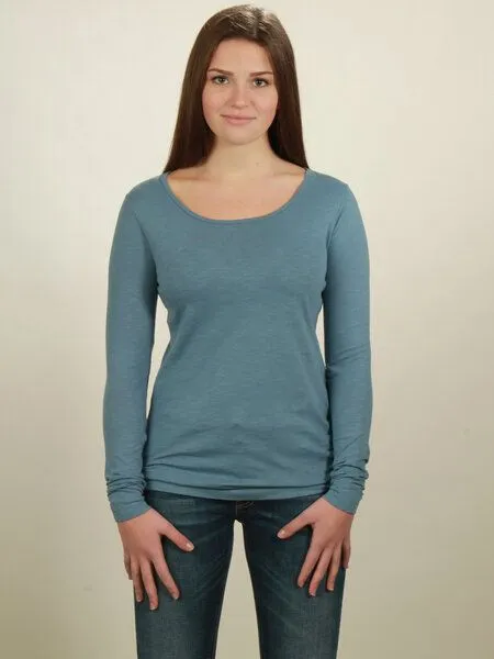 NATIVE SOULS NATIVE SOULS Longsleeve Basic Damen, Light blue, – Produktbild 1 von 1