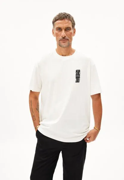 ARMEDANGELS ARMEDANGELS AADRU COLLAGE Herren Oversized T-Shirt aus Bio-Baumwolle, Light oatmilk, – Produktbild 1 von 4