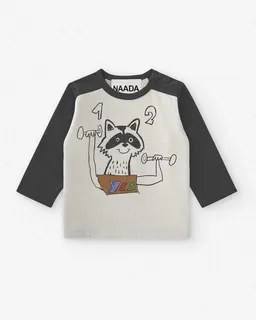 NAADA Naada Baby T Shirt Raccoon Saturday Work Out – Produktbild 1 von 1