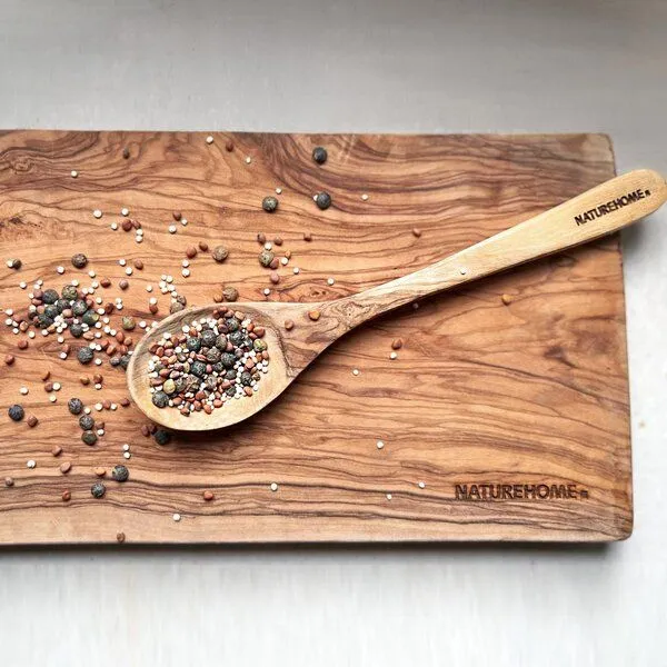 NATUREHOME NATUREHOME Esslöffel Kochlöffel Hollöffel aus echtem Olivenholz – Produktbild 2 von 6