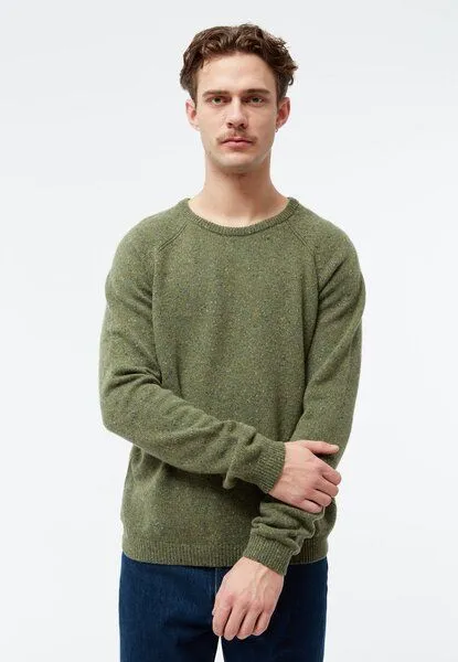 Givn Berlin Givn Berlin Strickpullover GBCOOPER aus recyceltem Wollgemisch, Khaki, – Produktbild 2 von 4