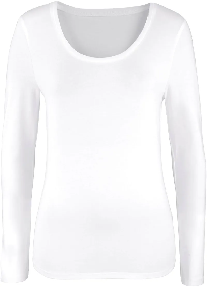 Vivance Langarmshirt, Schwarz, weiß, – Produktbild 1 von 2