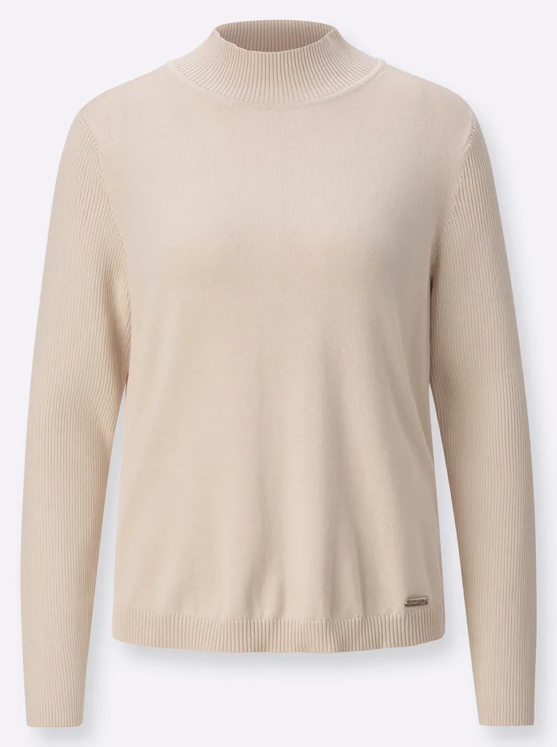 Witt Stehkragenpullover elfenbein, Elfenbein, – Produktbild 1 von 2