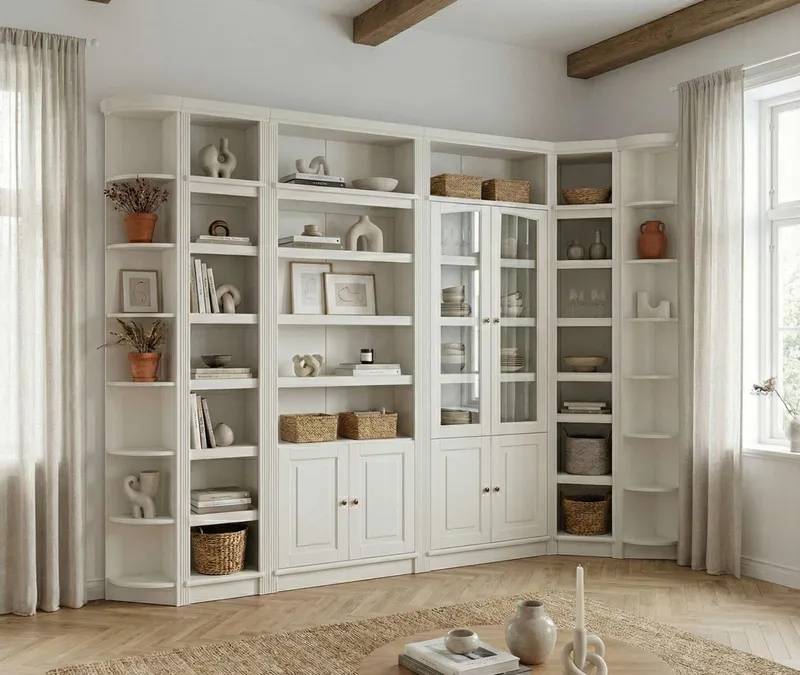 OTTO home Bücherregal Soeren Regal B/T/H: 40/29/220 cm, Kiefer FSC®-zertifiziert, 7 Fächer und 6 Einlegeböden, Weiß, – Produktbild 1 von 5