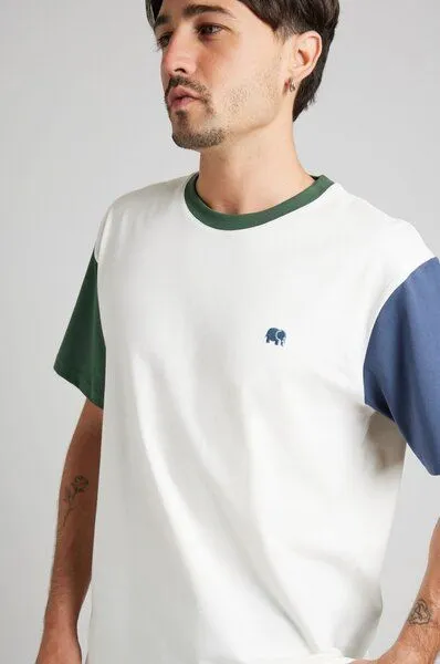 Trendsplant Trendsplant Organic Color Block T-Shirt Natural, Bunt, – Produktbild 2 von 4