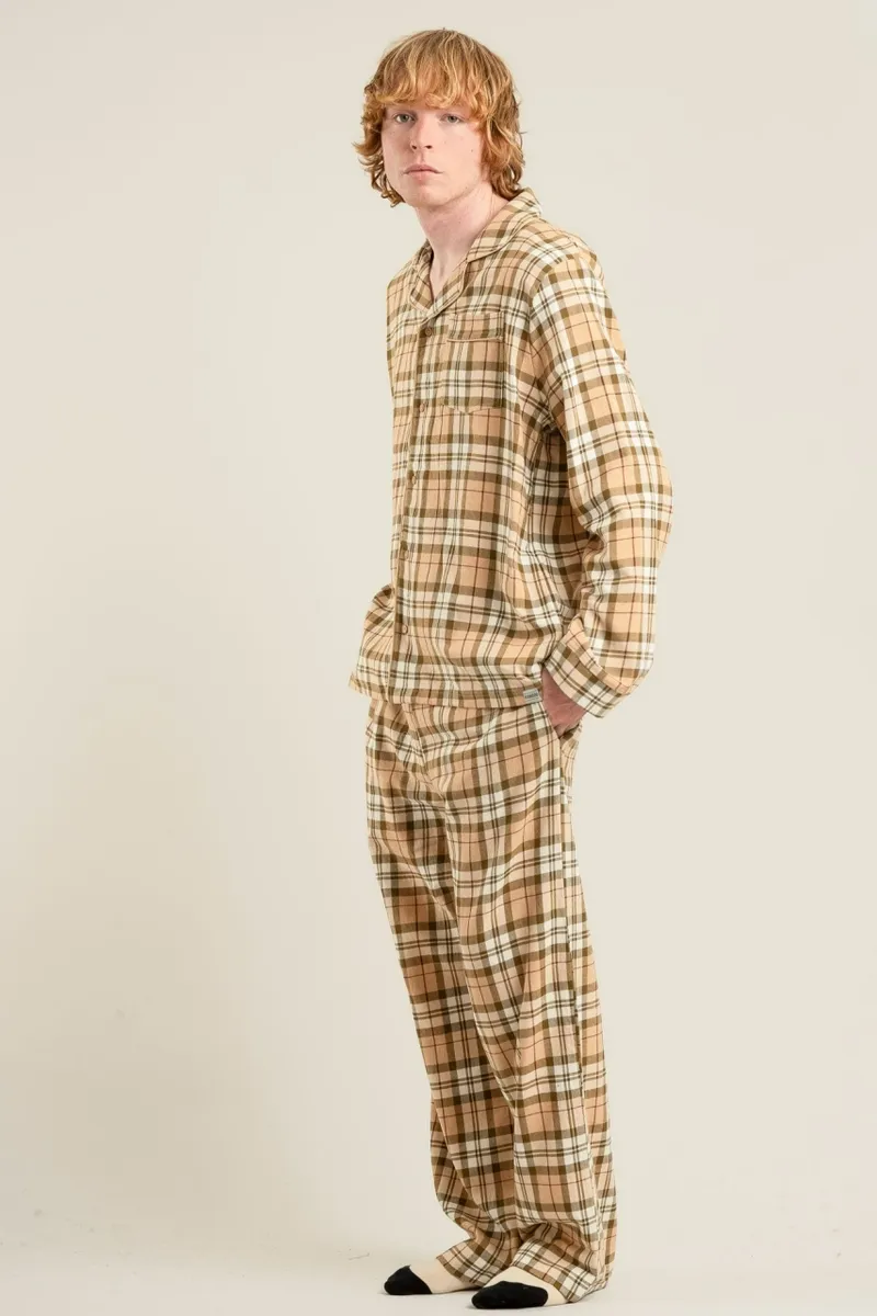 KOMODO KOMODO Herren vegan Pyjama Set Jim Jam Sand, Beige, – Produktbild 2 von 2