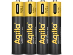 Aqiila Aqiila Akku-Batterie zum Wiederaufladen über USB-C, Micro AAA, 1,5V, 600 mAh, 4 Stk. – Produktbild 1 von 1