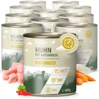 REAVET REAVET Hundenassfutter - Huhn mit Naturreis an Möhren & roten Johannisbeeren 12x800 g – Produktbild 1 von 1