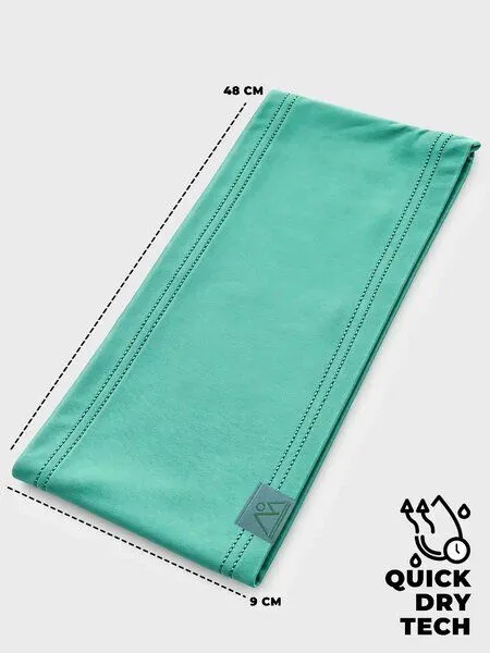 nice to meet me nice to meet me Stirnband zum Laufen & Sport – schnelltrocknendes Schweißband aus ECONYL® regeneriertem Nylon, Mint, – Produktbild 3 von 4