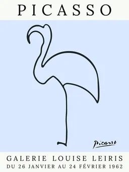 Photocircle Photocircle Poster / Leinwandbild - Picasso Flamingo – blau – Produktbild 1 von 1