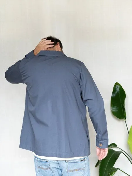 FUXBAU Fuxbau Männer Overshirt, Blaugrau, – Produktbild 4 von 4