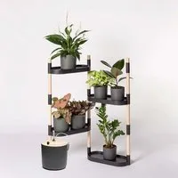 CitySens CitySens Blumenregal mit 4 Ablagen und automatischer Bewässerung., Schwarz, – Produktbild 1 von 1