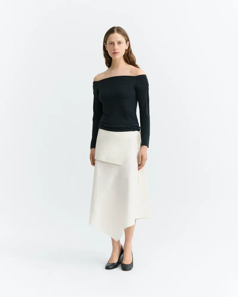 thinking mu Thinking MU Damen vegan Midirock Benita Weiß, Weiß, – Produktbild 1 von 2