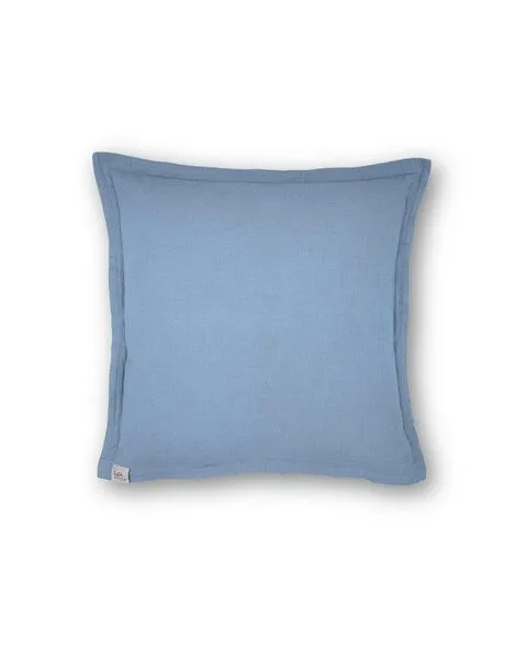 Hutch&Putch Hutch&Putch Musselin Sofakissenbezug - Kissenbezug - Zierkissen - aus 100% Bio-Baumwolle - Handmade in Germany, Dusty blue, – Produktbild 1 von 1