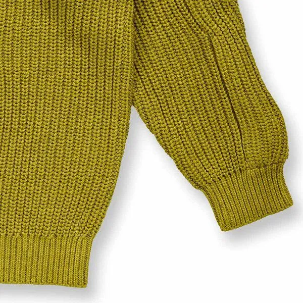Sense Organics Sense Organics Kinder Strickpullover in Grünteegrün Melange, Modell INOO, Rose, – Produktbild 3 von 3