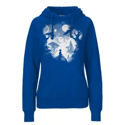 HANDGEDRUCKT HANDGEDRUCKT "Inner Child" Frauen Hoody aus reiner Biobaumwolle (kbA) – Produktbild 1 von 1