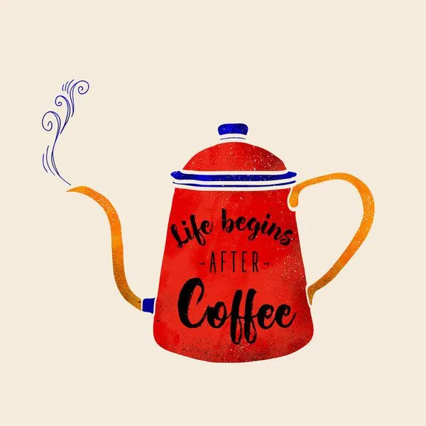 Photocircle Photocircle Poster / Leinwandbild - Life begins after coffee – Produktbild 1 von 4