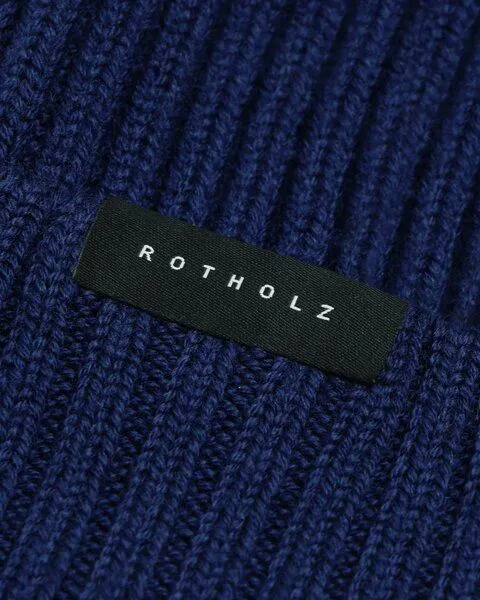 Rotholz Rotholz Short Ribbed Merino Beanie, Blau (royal blue), – Produktbild 2 von 4