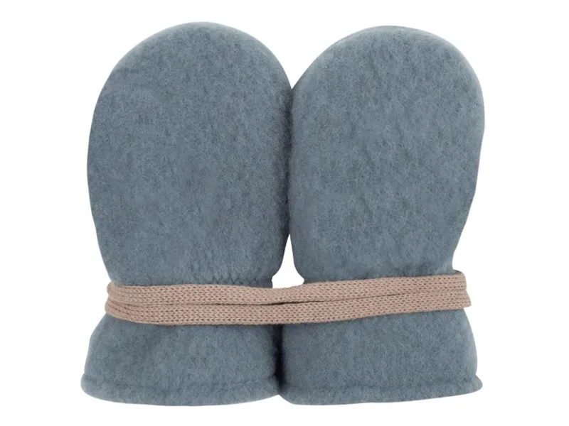 Pure pure by Bauer PURE PURE by Bauer Baby Handschuhe Fäustlinge Bio-Merinowolle Fleece storm blue Gr. 0 (0-6 Monate), Blau, – Produktbild 1 von 1