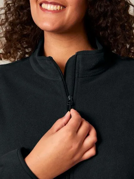 Human Family Human Family Basic Damen Fleecejacke "Guide" aus recyceltem Polyester, Schwarz, – Produktbild 2 von 4