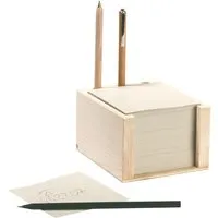 Memo Holzzettelkasten m. 3 Bohrungen – Produktbild 1 von 1