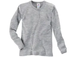 Engel natur Engel Natur Kinder Langarmshirt Unterhemd Wolle Seide grau-melange Gr.128 – Produktbild 1 von 1