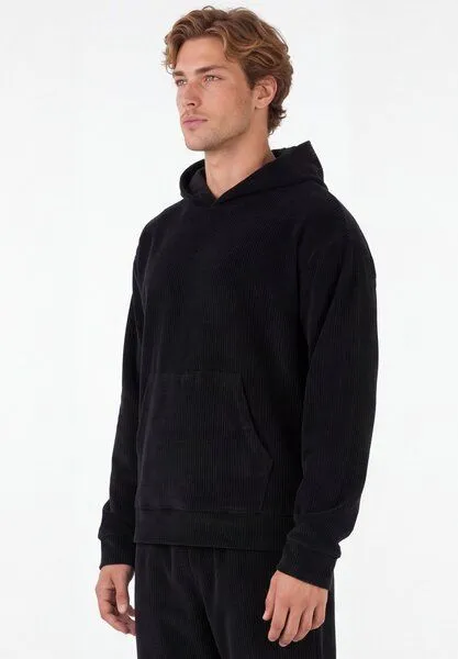 ORGANICATION ORGANICATION Cord-Hoodie aus Bio-Baumwolle, Black, – Produktbild 3 von 4