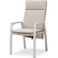 2er-Set Gartensessel "Palazzo" verstellbar, Alu, Seilrücken, Olefin, sand – Produktbild 1 von 1