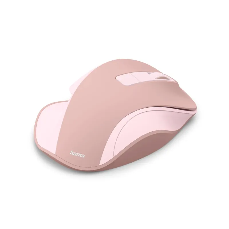 Hama Hama Funkmaus WM-500, ergonomisch, 6 Tasten, ohne Klickgeräusch, Akku, Rosa (00173085) – Produktbild 4 von 5