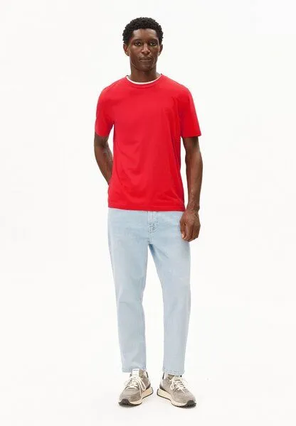 ARMEDANGELS ARMEDANGELS JAAMES Herren T-Shirt aus Bio-Baumwolle, Mars red, – Produktbild 4 von 4