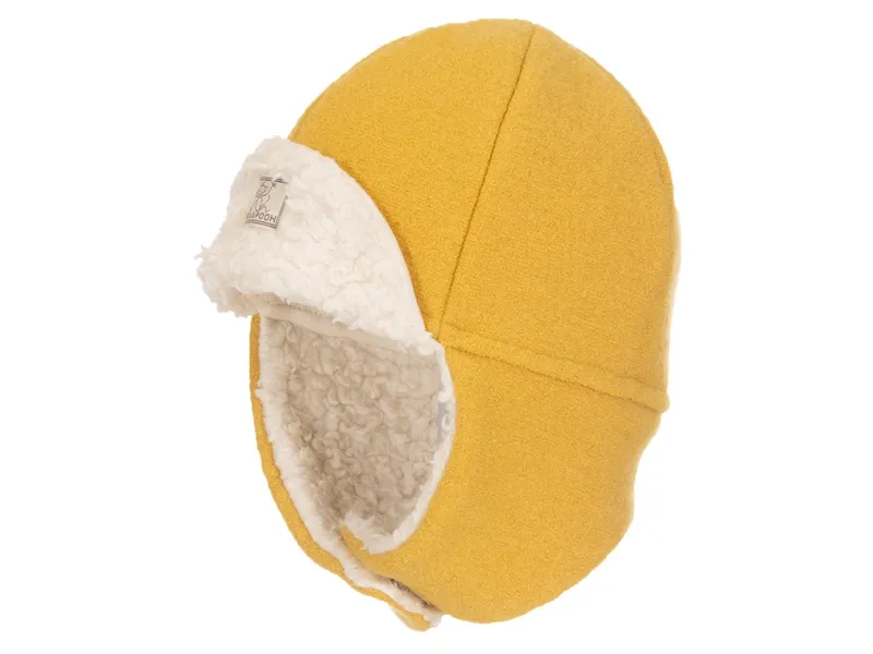 Pickapooh Pickapooh Baby und Kinder Mütze Bio-Schurwolle curry Gr. 48, Gelb, – Produktbild 1 von 1