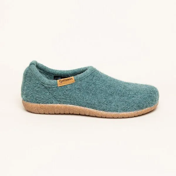 Gottstein Gottstein Filz-Hausschuh Alpine Midcut - Damen & Herren Pantoffel aus 100% Schurwolle mit Komfort-Einlagesohle, Dunkel-grün, – Produktbild 4 von 4