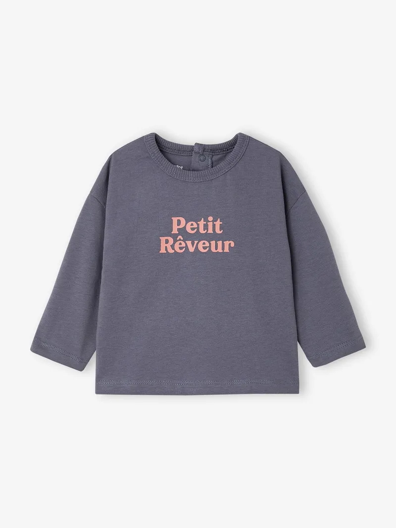 Vertbaudet 2er-Pack Shirts Baby personalisierbar, Smaragdgrün, – Produktbild 2 von 4