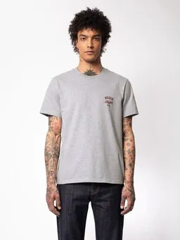 Nudie Jeans Nudie Jeans Herren T-Shirt "Roy Logo" - Grey Melange – Produktbild 1 von 1
