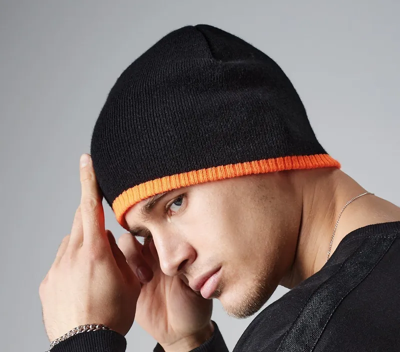 Beechfield Beechfield Beanie Herren Strickmütze Jersey-Mütze Wintermütze, Gelb, – Produktbild 1 von 2