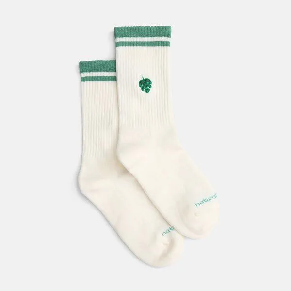 Natural Vibes Natural Vibes Monstera Socken | Bio GOTS | Naturweiße Tennissocken | Pflanzen | Herren Damen Socken | Unisex – Produktbild 1 von 4