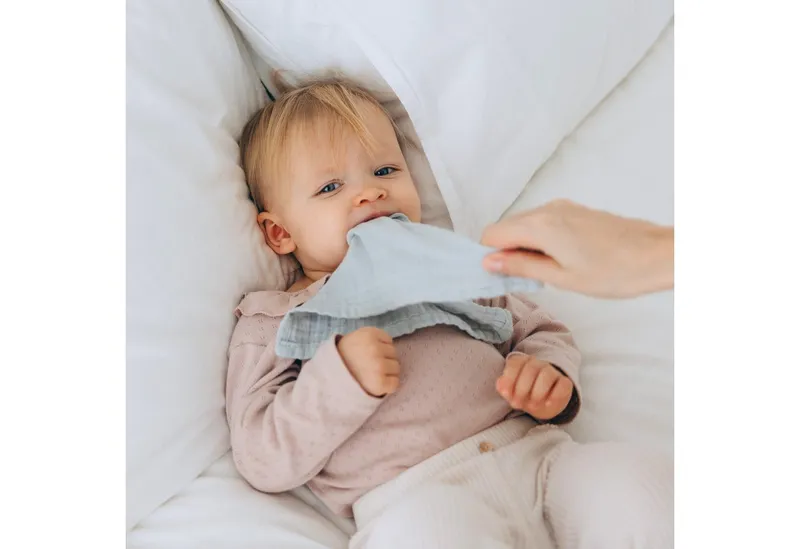 furora BABY furora BABY Spucktuch Baby Mulltücher Sets (Bio-Musselin: super soft) 80x80cm oder 25x25cm, Sehr weich, Grün, – Produktbild 4 von 5