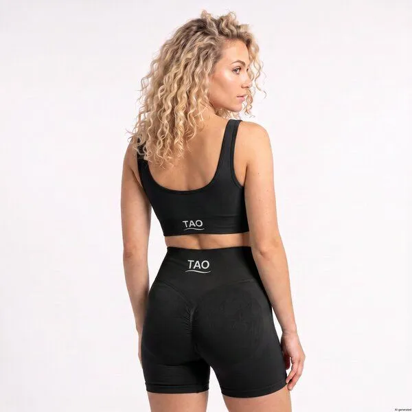 TAO Sportswear TAO Sportswear PURE Sporty Leggings Short, Black, – Produktbild 1 von 3