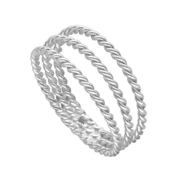 pakilia pakilia Silber Ring Kordel dreifach – Produktbild 2 von 5