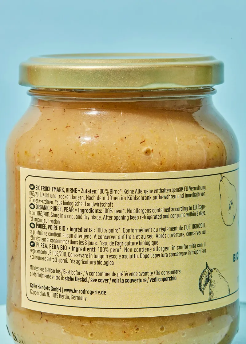 KoRo Bio Fruchtpüree Birne 6 x 350 g – Produktbild 3 von 5
