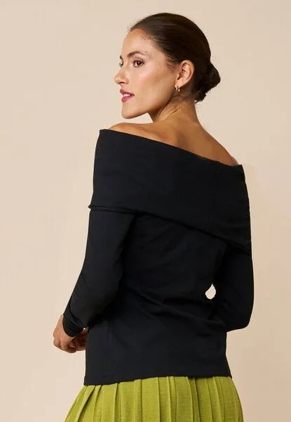 LANA Organic LANA Organic Shirt, Modell Danica, Schwarz, – Produktbild 4 von 4