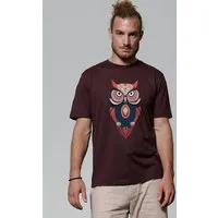 watapparel watapparel T-Shirt Unisex Colorful Owl, Red brown, – Produktbild 1 von 1