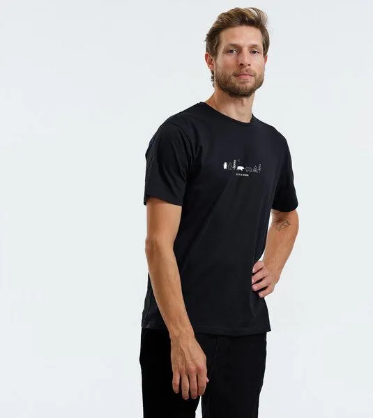 Gary Mash GARY MASH T-Shirt Let's go outdoor aus Bio-Baumwolle, Schwarz, – Produktbild 3 von 4