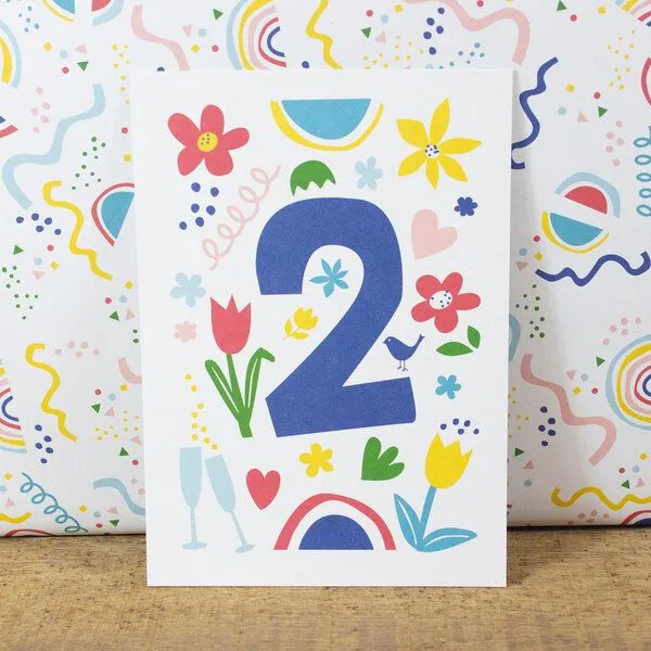 Bow & Hummingbird Bow & Hummingbird Postkarte Two/Zwei – Produktbild 1 von 2