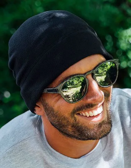 Atlantis Headwear Atlantis Headwear Beanie aus recyceltem Polyester weiches Polyesterfleece Recycling Material RPet, Schwarz, – Produktbild 2 von 3