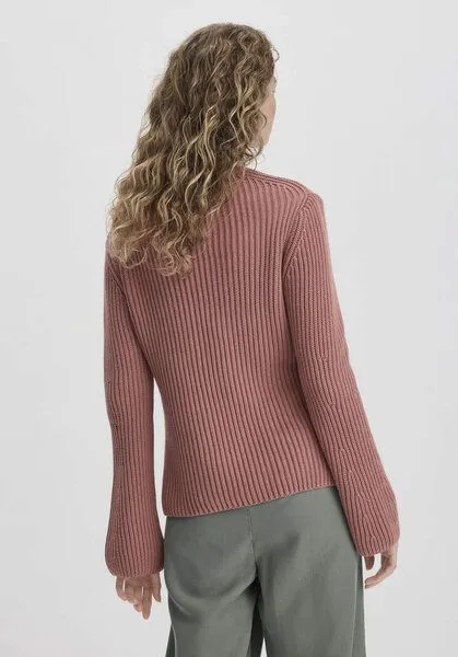 hessnatur hessnatur Strick Pullover Regular aus reiner Bio-Baumwolle, Rosenholz, – Produktbild 2 von 4