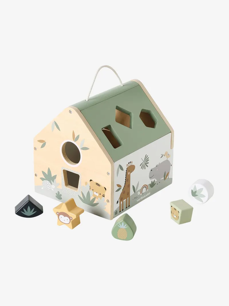 Vertbaudet Baby Steckspiel aus Holz FSC®, Mehrfarbig/pandafreunde, – Produktbild 4 von 4