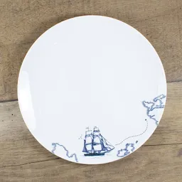 Bow & Hummingbird Bow & Hummingbird Porzellanteller Segelschiff – Produktbild 1 von 1