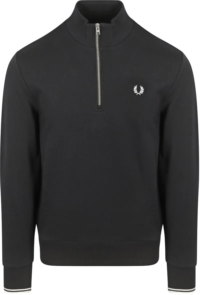 Fred Perry Fred Perry Half Zip Pullover Schwarz - Größe XL, Schwarz, – Produktbild 2 von 5